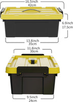 4x15L Storage Boxes Plastic Box with Lids Container