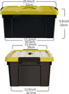 4x15L Storage Boxes Plastic Box with Lids Container