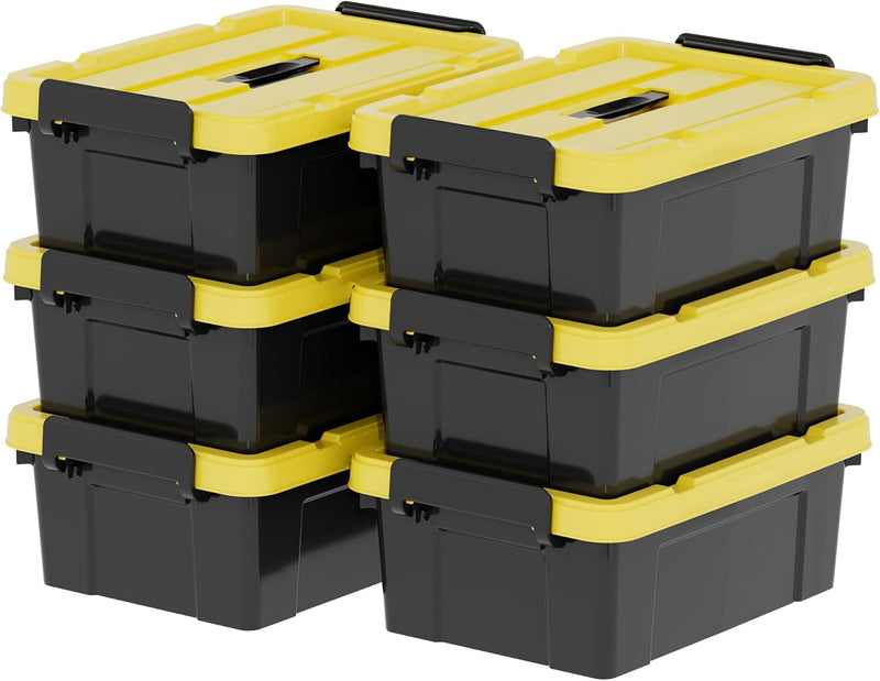 4x15L Storage Boxes Plastic Box with Lids Container