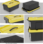 4x15L Storage Boxes Plastic Box with Lids Container