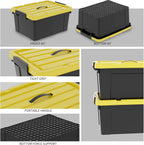 4x15L Storage Boxes Plastic Box with Lids Container