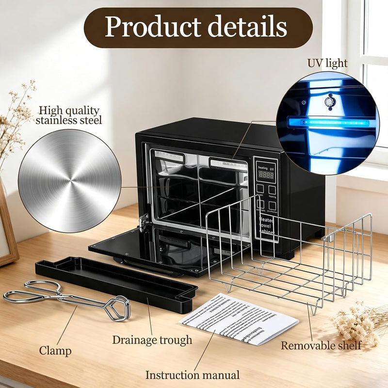 5.5L Hot Towel Warmer Cabinet with UV Light