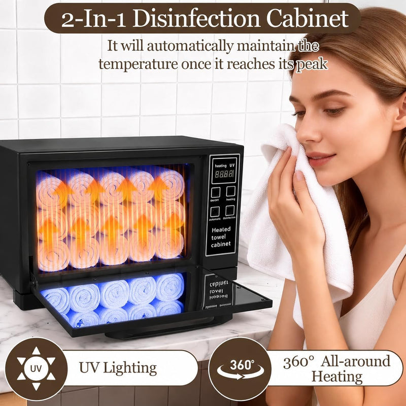 5.5L Hot Towel Warmer Cabinet with UV Light