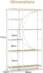 5 6-Tier Bookcase 175 177CM