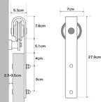 5.6FT Sliding Door Track Barn Hardware Kit