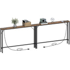 5.9" Skinny Console Table with Charging Station Narrow