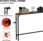 5.9" Skinny Console Table with Charging Station Narrow