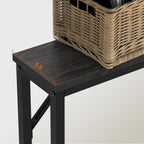 5.9" Skinny Console Table with Charging Station Narrow