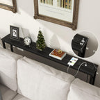5.9" Skinny Console Table with Charging Station Narrow