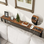 5.9" Skinny Console Table with Charging Station Narrow