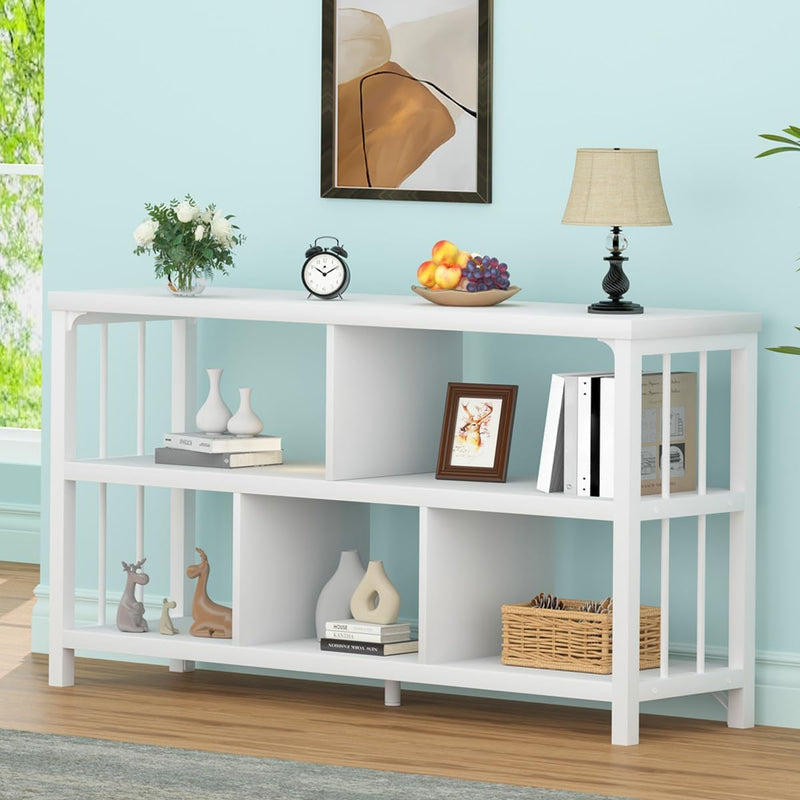 5 Cube Storage Organiser Bookshelf Low Bookcase