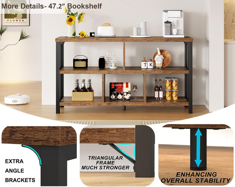 5 Cube Storage Organiser Bookshelf Low Bookcase
