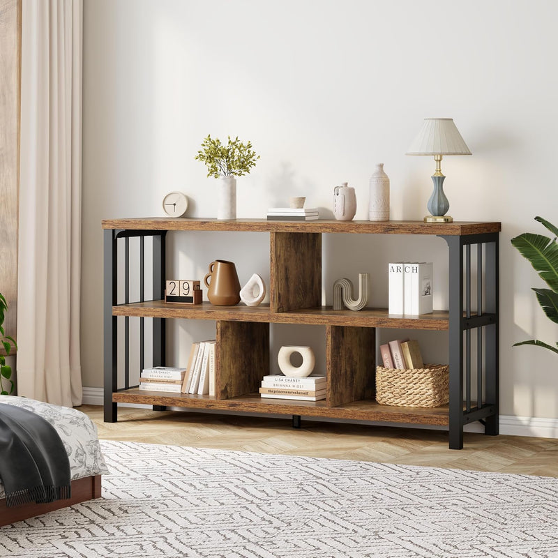 5 Cube Storage Organiser Bookshelf Low Bookcase