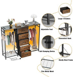 5 Drawer Dresser with Clothes Rack Chest