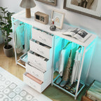 5 Drawer Dresser with Clothes Rack Chest