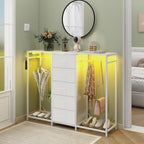 5 Drawer Dresser with Clothes Rack Chest