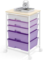 5-Drawer Storage Trolley Rolling Cart