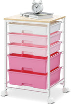 5-Drawer Storage Trolley Rolling Cart