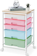 5-Drawer Storage Trolley Rolling Cart
