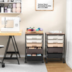 5-Drawer Storage Trolley Rolling Cart