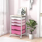 5-Drawer Storage Trolley Rolling Cart