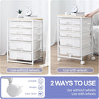 5-Drawer Storage Trolley Rolling Cart