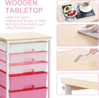 5-Drawer Storage Trolley Rolling Cart