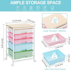 5-Drawer Storage Trolley Rolling Cart