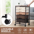 5-Drawer Storage Trolley Rolling Cart