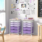 5-Drawer Storage Trolley Rolling Cart