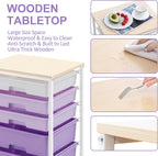 5-Drawer Storage Trolley Rolling Cart