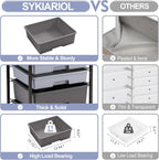 5-Drawer Storage Trolley Rolling Cart