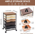 5-Drawer Storage Trolley Rolling Cart