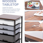 5-Drawer Storage Trolley Rolling Cart