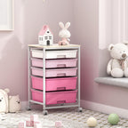 5-Drawer Storage Trolley Rolling Cart