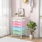 5-Drawer Storage Trolley Rolling Cart