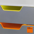 5 Drawer Unit A4 Colour Coded Draws Desktop
