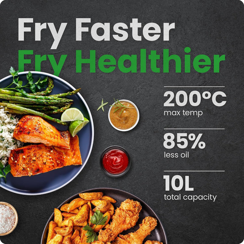 5-In-1 Air Fryer Oven with Rotisserie 10L 1800W
