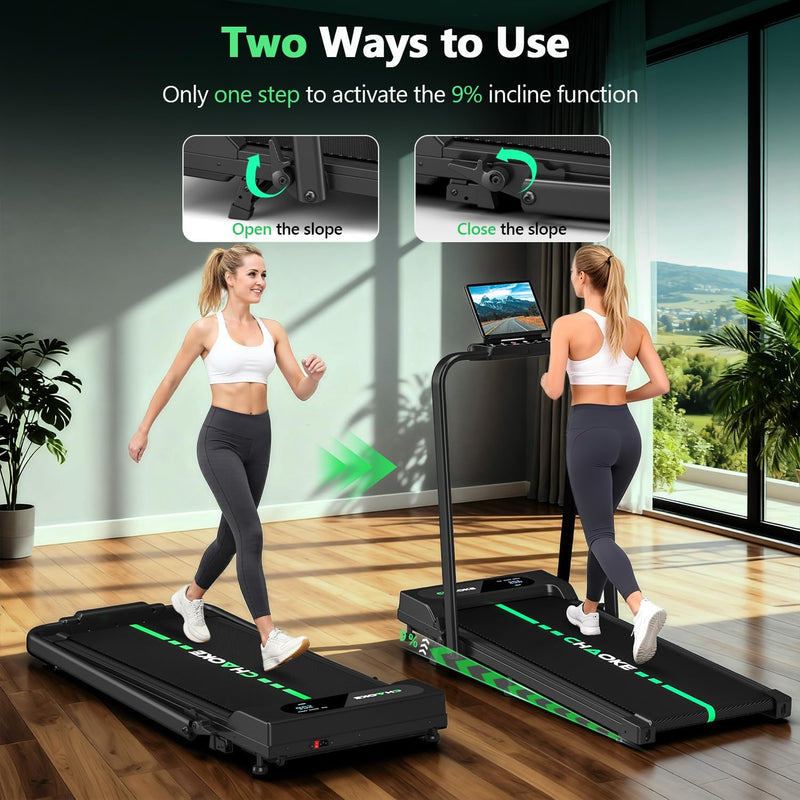 5-In-1 Foldable Treadmills for Home with 9