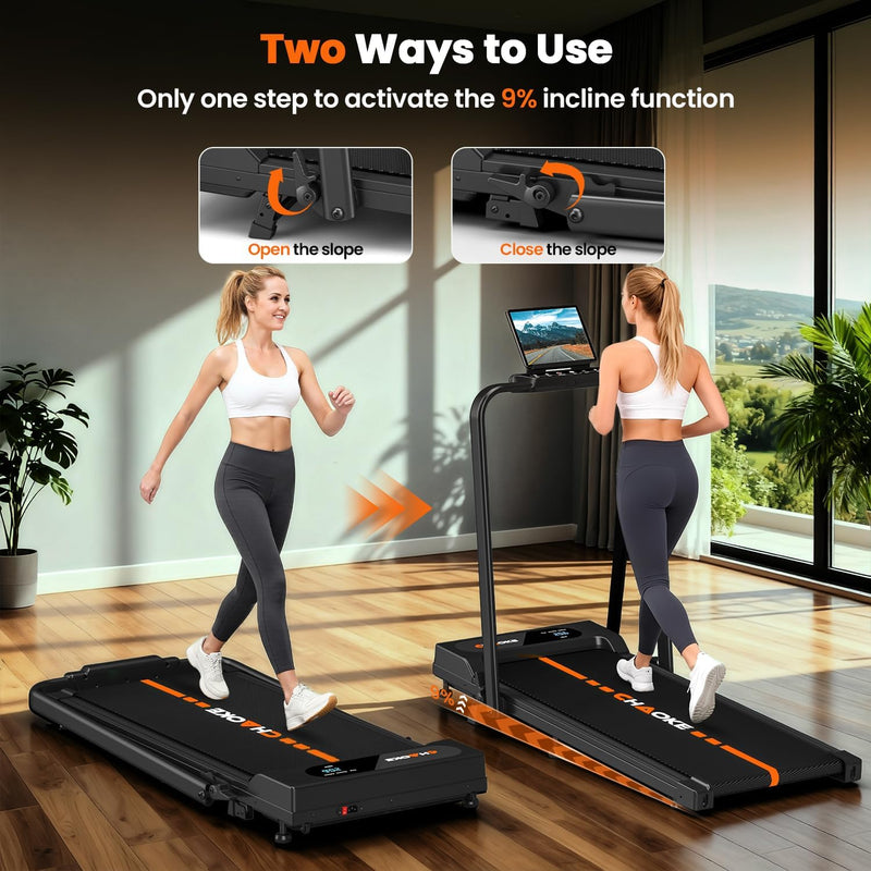5-In-1 Foldable Treadmills for Home with 9