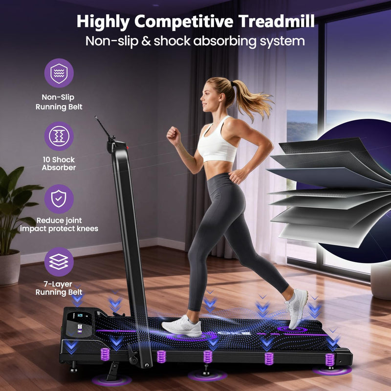 5-In-1 Foldable Treadmills for Home with 9