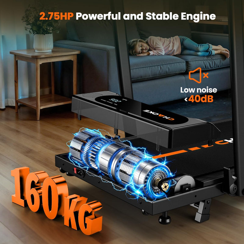 5-In-1 Foldable Treadmills for Home with 9