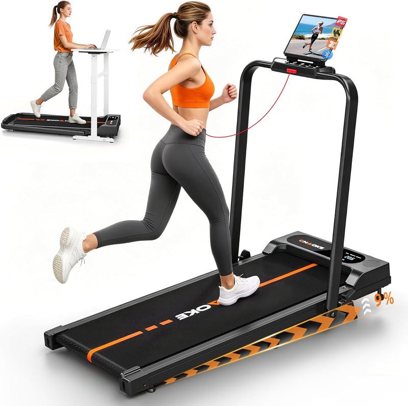 5-In-1 Foldable Treadmills for Home with 9