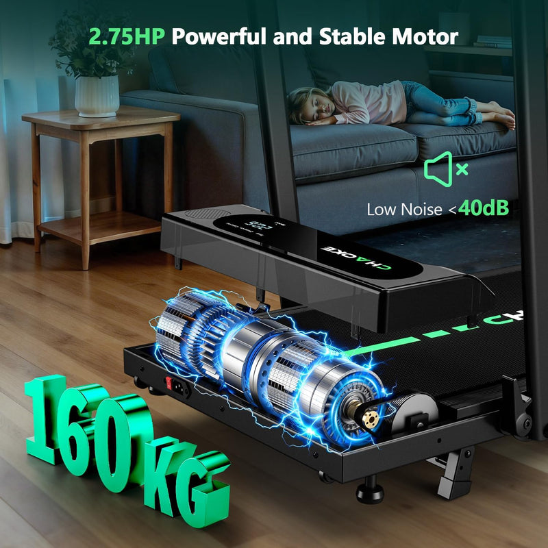 5-In-1 Foldable Treadmills for Home with 9