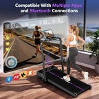 5-In-1 Foldable Treadmills for Home with 9