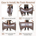 5 in 1 Folding Travel Cot Portable Baby