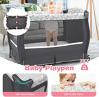 5 in 1 Folding Travel Cot Portable Baby