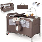 5 in 1 Folding Travel Cot Portable Baby