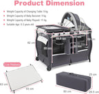 5 in 1 Folding Travel Cot Portable Baby