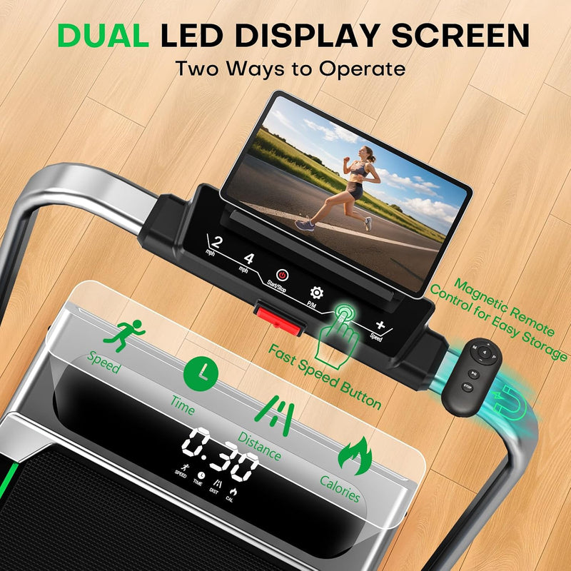 5 in 1 Walking Pad 7.5MPH Foldable Treadmill